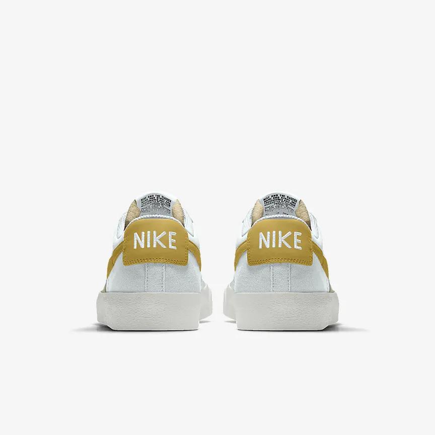 Giày Nike Blazer Low '77 By You Nam Trắng Vàng